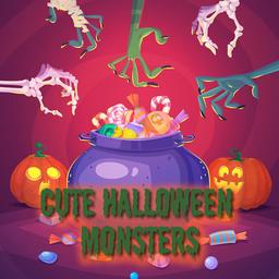 Cute Halloween Monsters Memory